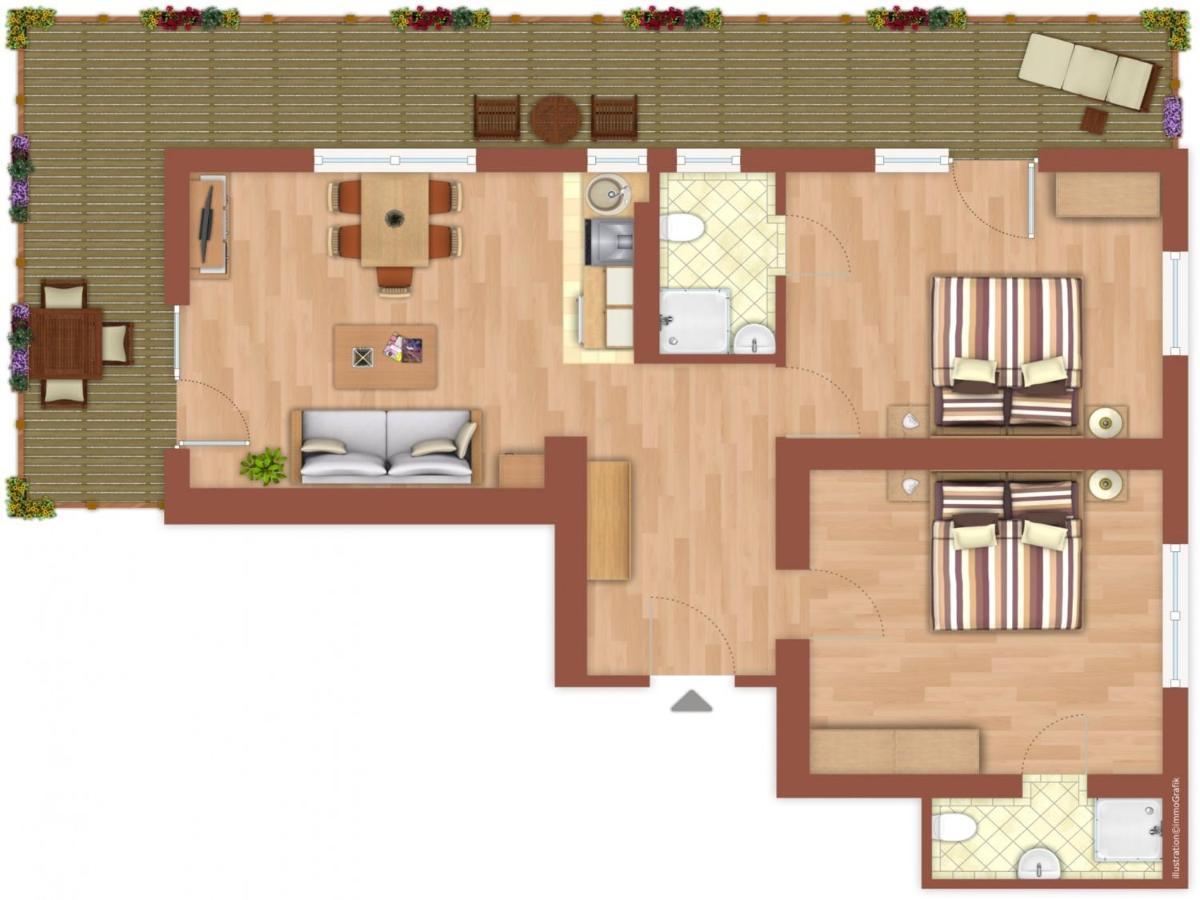 Rosenhof Am See Ferienwohnung Seerosensuite 티어제 외부 사진